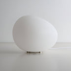 Round Metal Table Lamp in Scandinavian Design