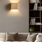 LED Wall Lamp NORDIVIA | USB & Cable Operation | Double Light Color | Aluminum & Acrylic | 10x10x5 cm