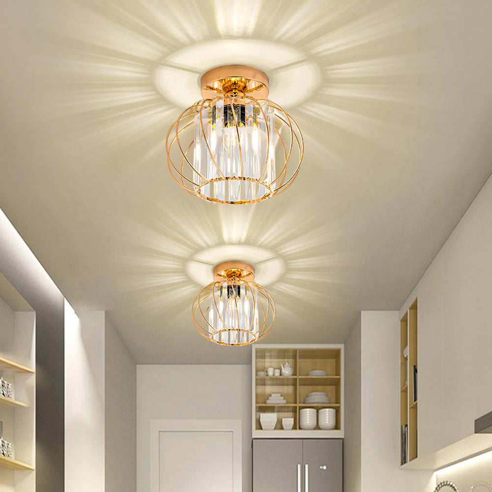 Pendant Light Black Glass Globe Ceiling Fixture