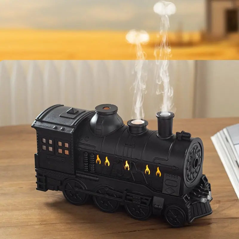 Nostalgic Train-Shape Fragrance Humidifier with Ambient Light