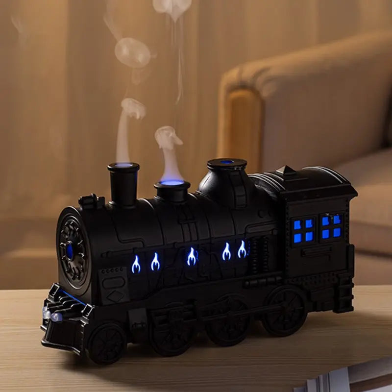 Nostalgic Train-Shape Fragrance Humidifier with Ambient Light
