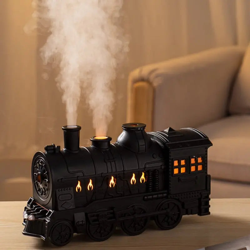 Nostalgic Train-Shape Fragrance Humidifier with Ambient Light