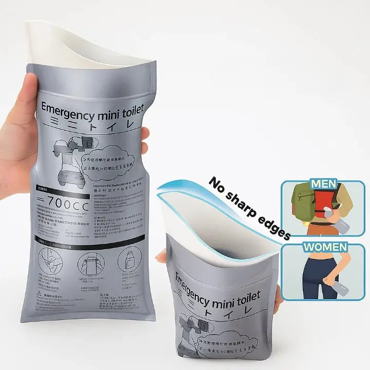 Emergency travel bag for urine relief — Leak-proof & odor-proof