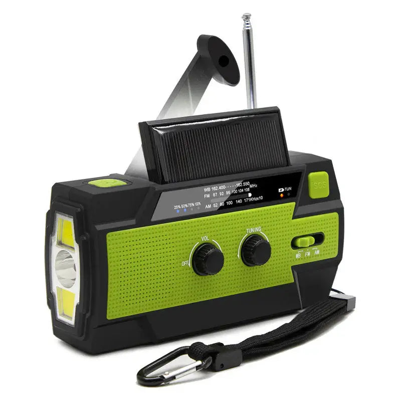 Emergency Solar Radio with Power Bank and SOS Alarm