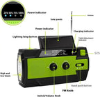 Emergency Solar Radio with Power Bank and SOS Alarm