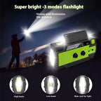 Emergency Solar Radio with Power Bank and SOS Alarm