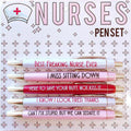 Funny Nurse Ballpoint Pen Set (Set of 5)