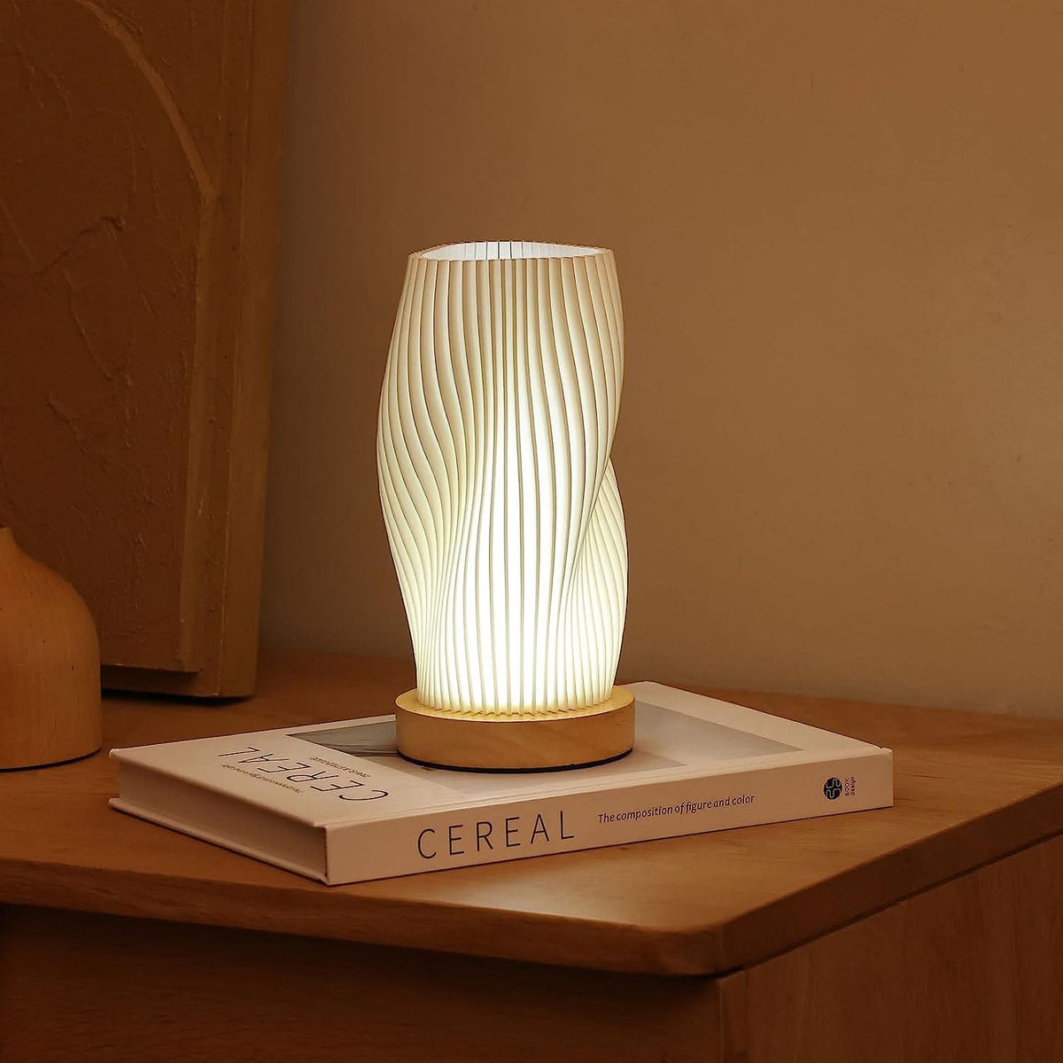 Wavecrest Lamp – Sleek USB-Powered Dimmable Table Lamp