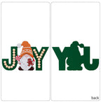 Wooden Gingerbread Gnome JOY Christmas Ornament