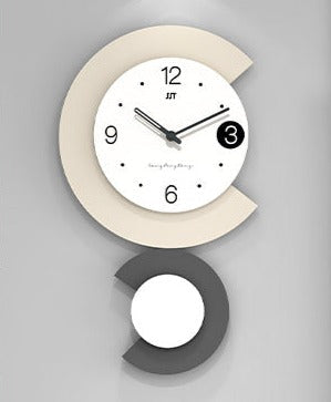 Modern LED Lamp Silent Wall Clock for Living Room