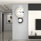 Modern LED Lamp Silent Wall Clock for Living Room