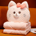 Cuddle Ready Cute Cartoon Pillow Blanket