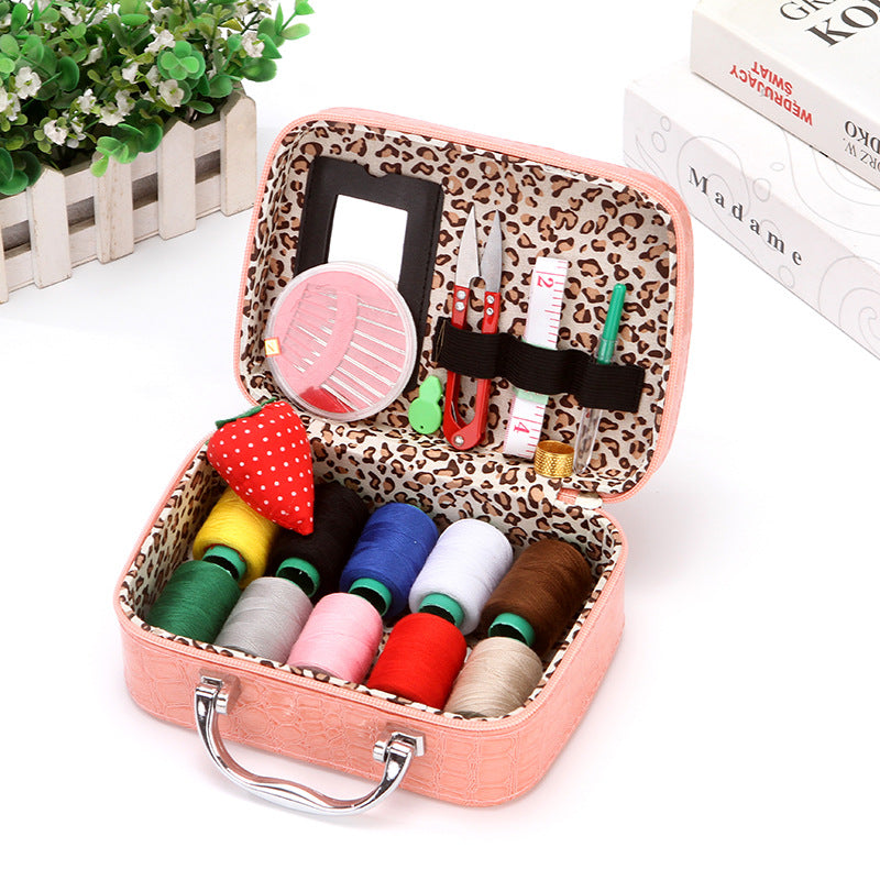 Household Sewing Box Set Mini Suitcase