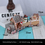 Christmas Mini Train Ornament — Festive Resin Decor