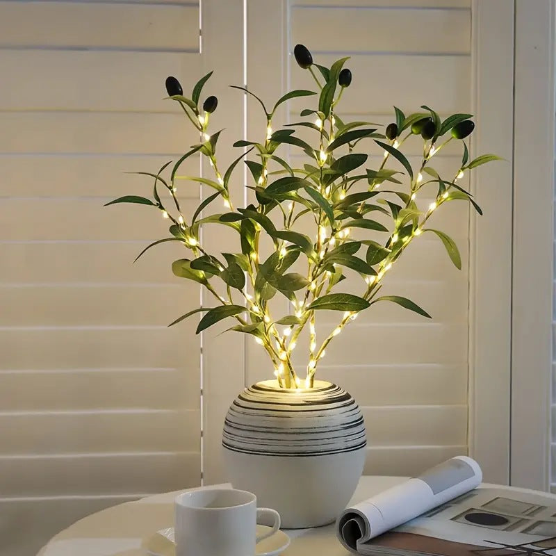 LUMIVISTA OLIVE LIGHT – Mediterranean LED light branches for atmospheric & wireless decoration