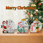 Wooden Santa Claus Acrylic Countdown Calendar