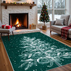 Christmas Rug - Crystal Velvet Living Room Bedroom Non-Slip And Stain-Resistant Rug