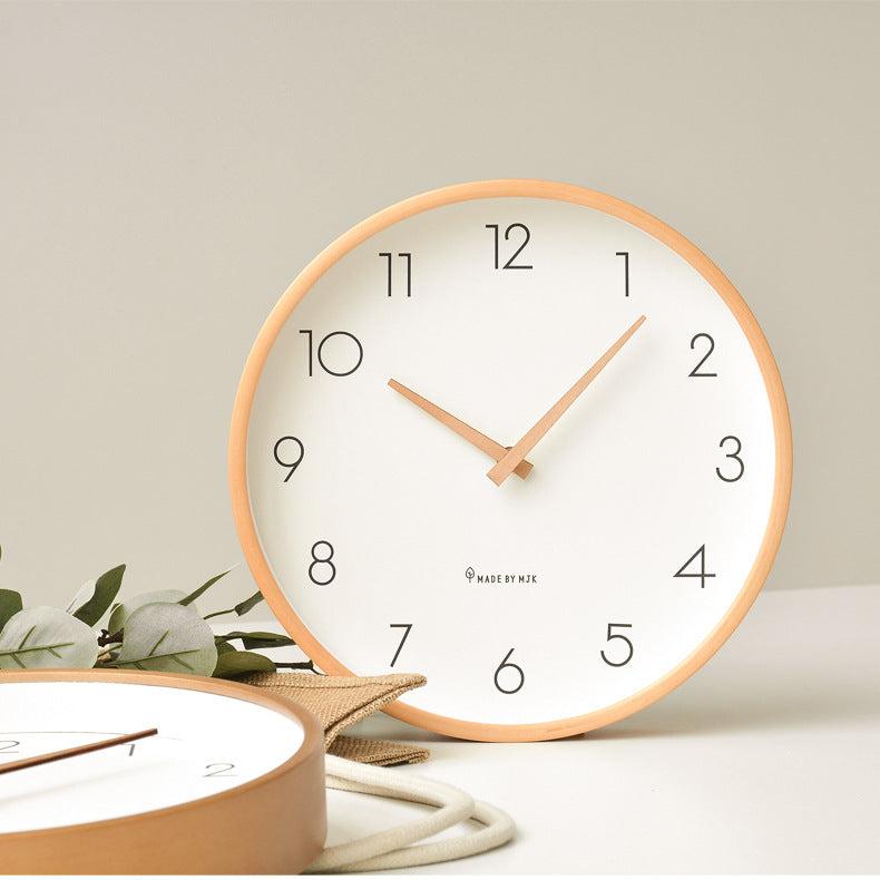 Nordic Minimalist Wood Silent Wall Clock
