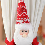 Knitted Long Legged Santa Doll Curtain Tie Back