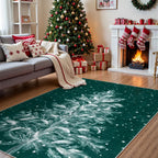 Christmas Rug - Crystal Velvet Living Room Bedroom Non-Slip And Stain-Resistant Rug