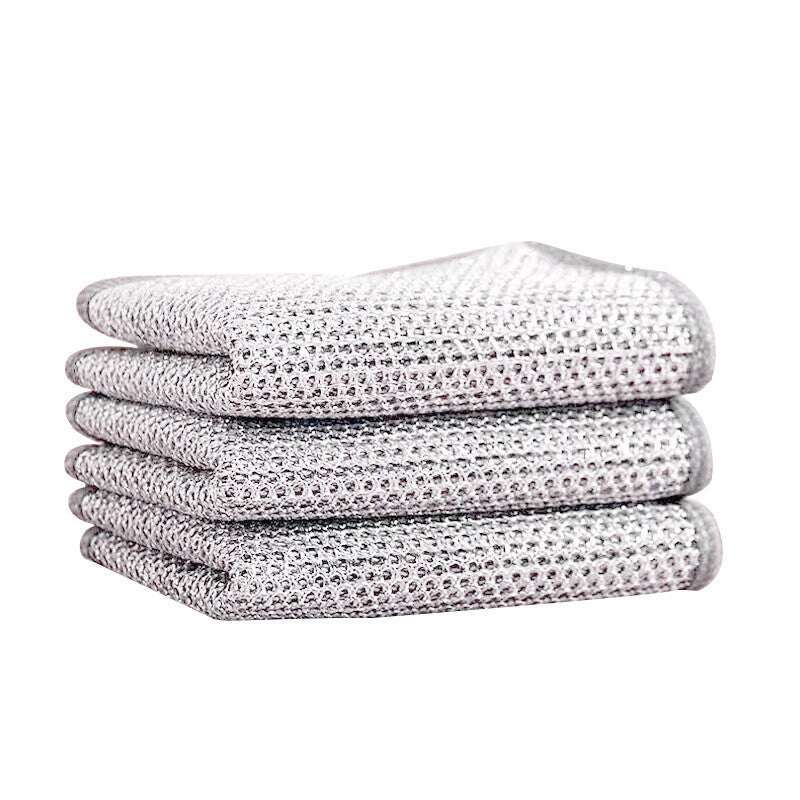 Dishcloth made of silver wire