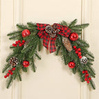 Christmas 3 PC Set - Garland, Wreath, Swag Wall Hanging Christmas Decoration Set