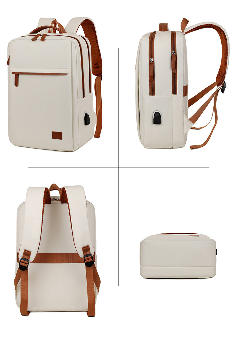 TechPort Laptop Backpack with USB Charging Port – Water-Resistant Design for 15.6-Inch Laptops