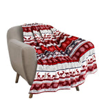 Christmas Holiday Reindeer Snow Flannel Blanket Warm