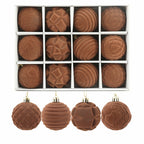 Flocking Christmas Ball 6cm12 Boxed Christmas Tree Velvet Ball Holiday Decorations
