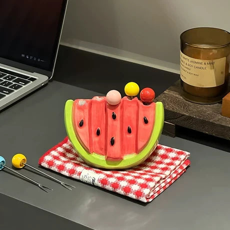 Watermelon Fruit Bite Sticks Fork Set