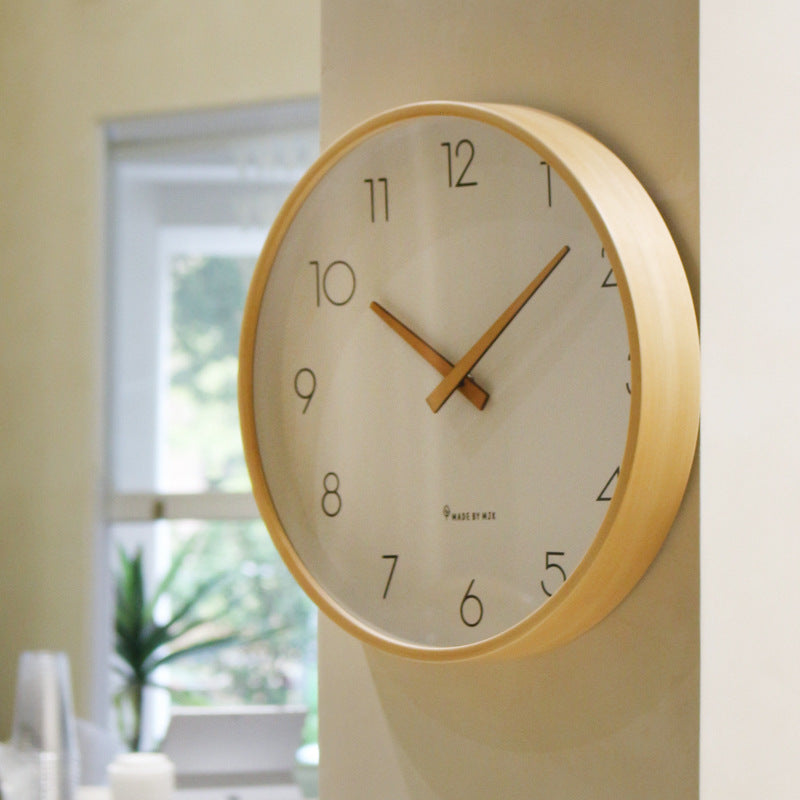 Nordic Minimalist Wood Silent Wall Clock
