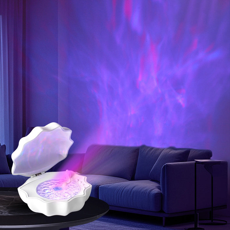 Shell Lamp Waves Retro Bluetooth Turntable LED Night Light - Perfect Gift for Kids and Girls