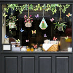 💐 Colorful Floral Bouquet Window Sticker 🖼️ (Removable without leaving marks)