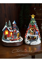 Resin Glowing Rotating Christmas Music Box