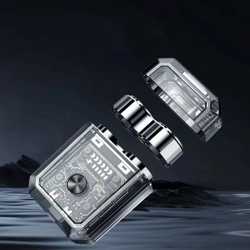 Transparent Mini Dual-Head Electric Shaver