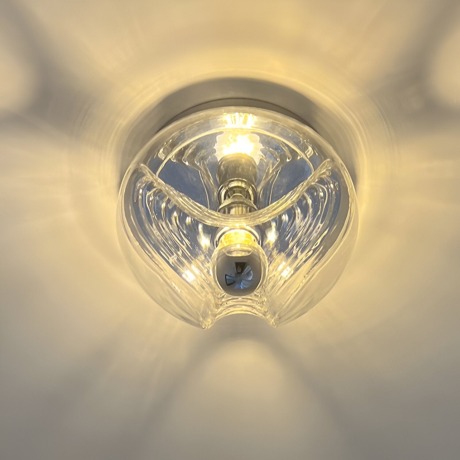French Vintage Medieval Bauhaus Ceiling Lamp