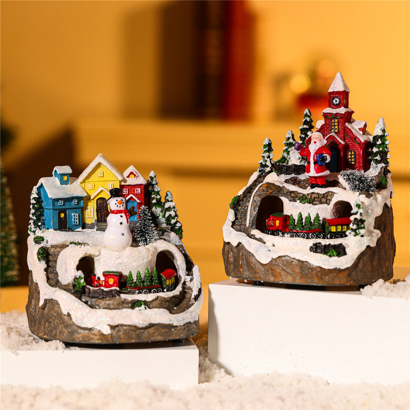 Rotating Musical USB Resin Christmas Ornament