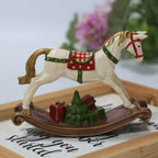 Festive Resin Rocking Horse Carousel Ornament