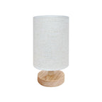 USB Solid Wood Fabric Table Lamp