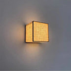 Fabric Wall Lamp in Japanese Wabi-Sabi Style