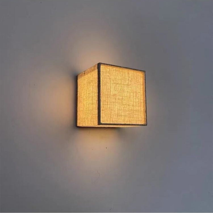 Fabric Wall Lamp in Japanese Wabi-Sabi Style