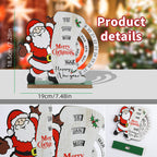 Wooden Santa Claus Acrylic Countdown Calendar