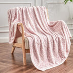 Flannel Christmas Blanket Soft Pink Christmas Blanket