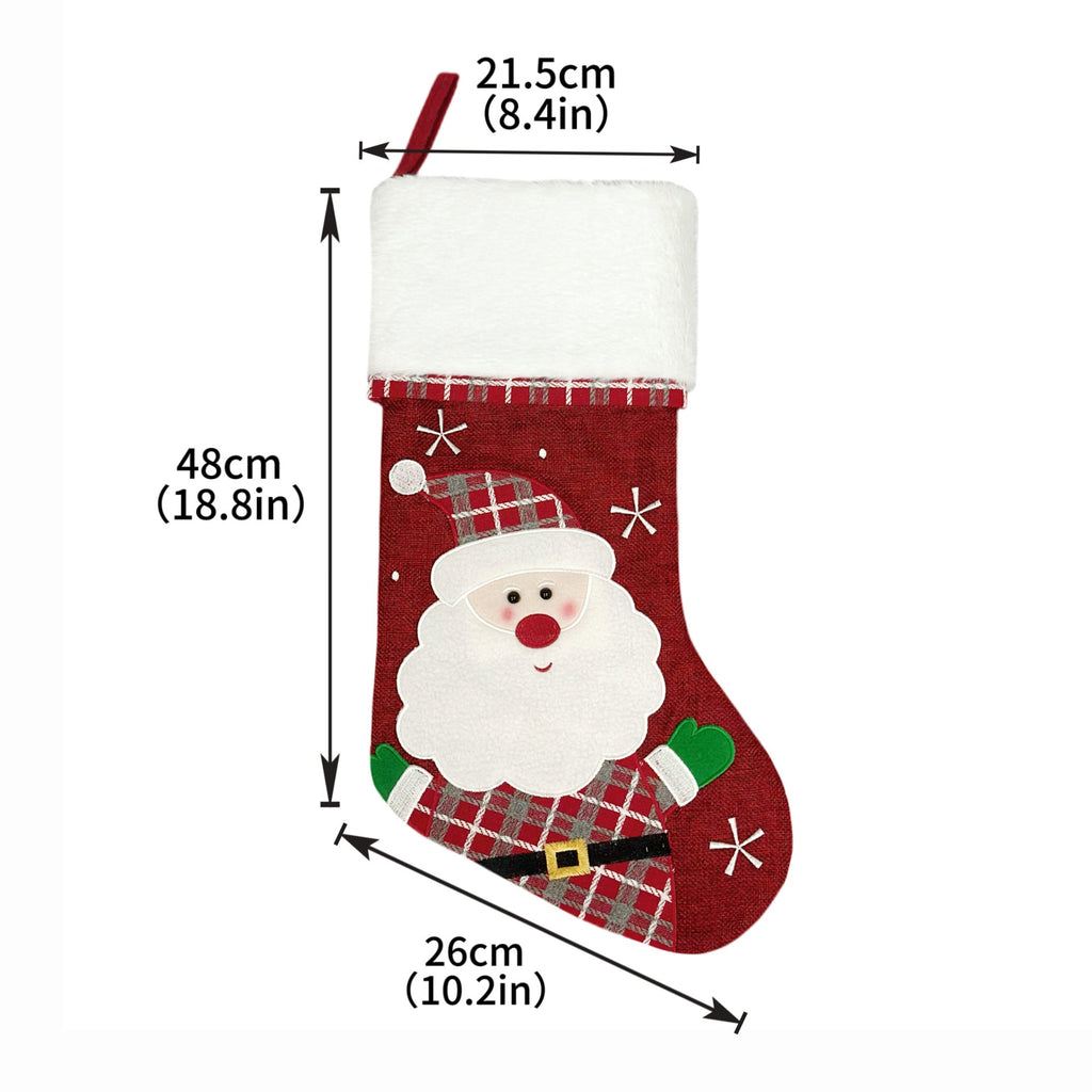 Embroidered Christmas Stockings Gift Bag Decoration Pendant