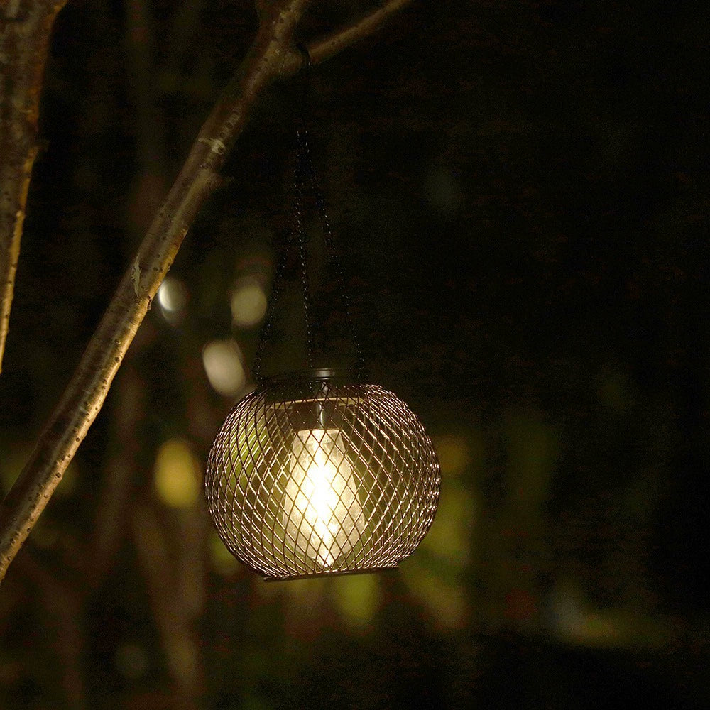 Solar Outdoor Garden Waterproof Hollow Hanging Light