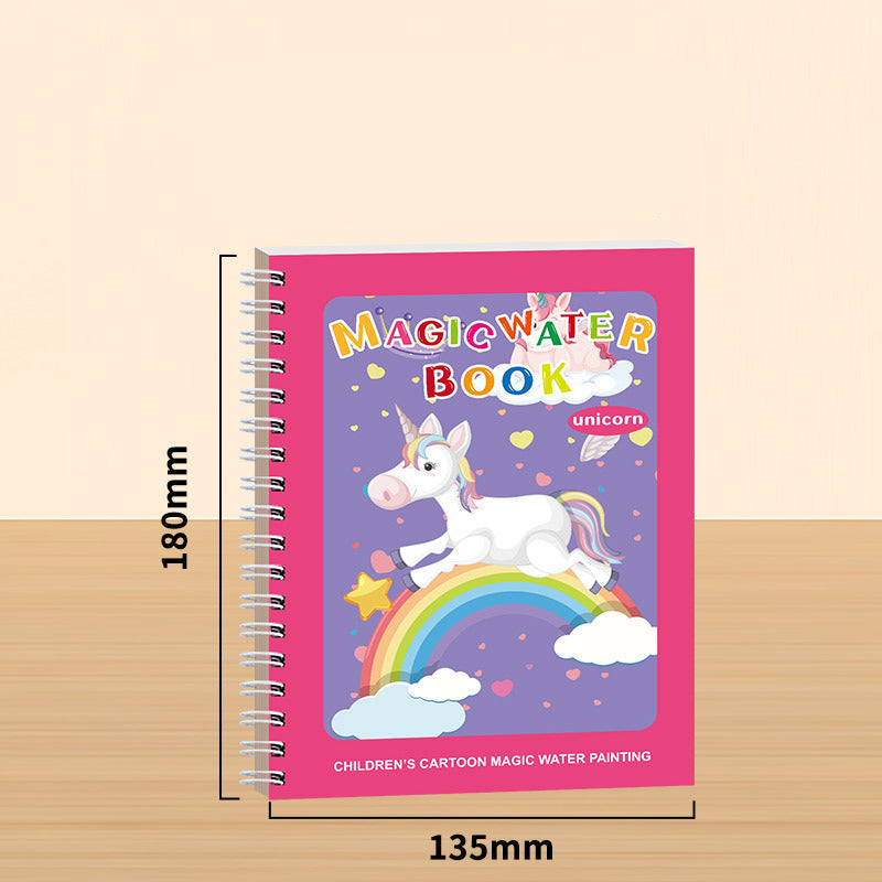 Magical self-erasing watercolor book set for children with water brush