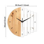 Unique Wooden Analog Silent Wall Clock
