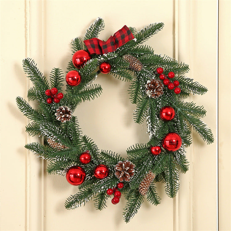 Christmas 3 PC Set - Garland, Wreath, Swag Wall Hanging Christmas Decoration Set