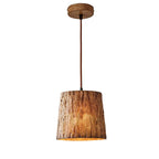 Wooden Log Pendant Lamp with Natural Look