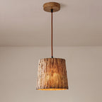 Wooden Log Pendant Lamp with Natural Look